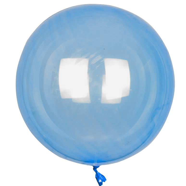 24 INCH ŞEFFAF BALON BOBO MAVİ