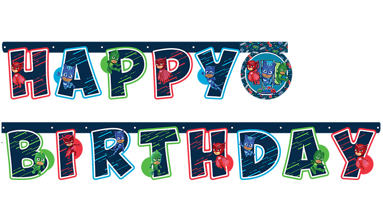 PJ MASK TREND HAPPY BIRTHDAY HARF BANNER 2.1 MT