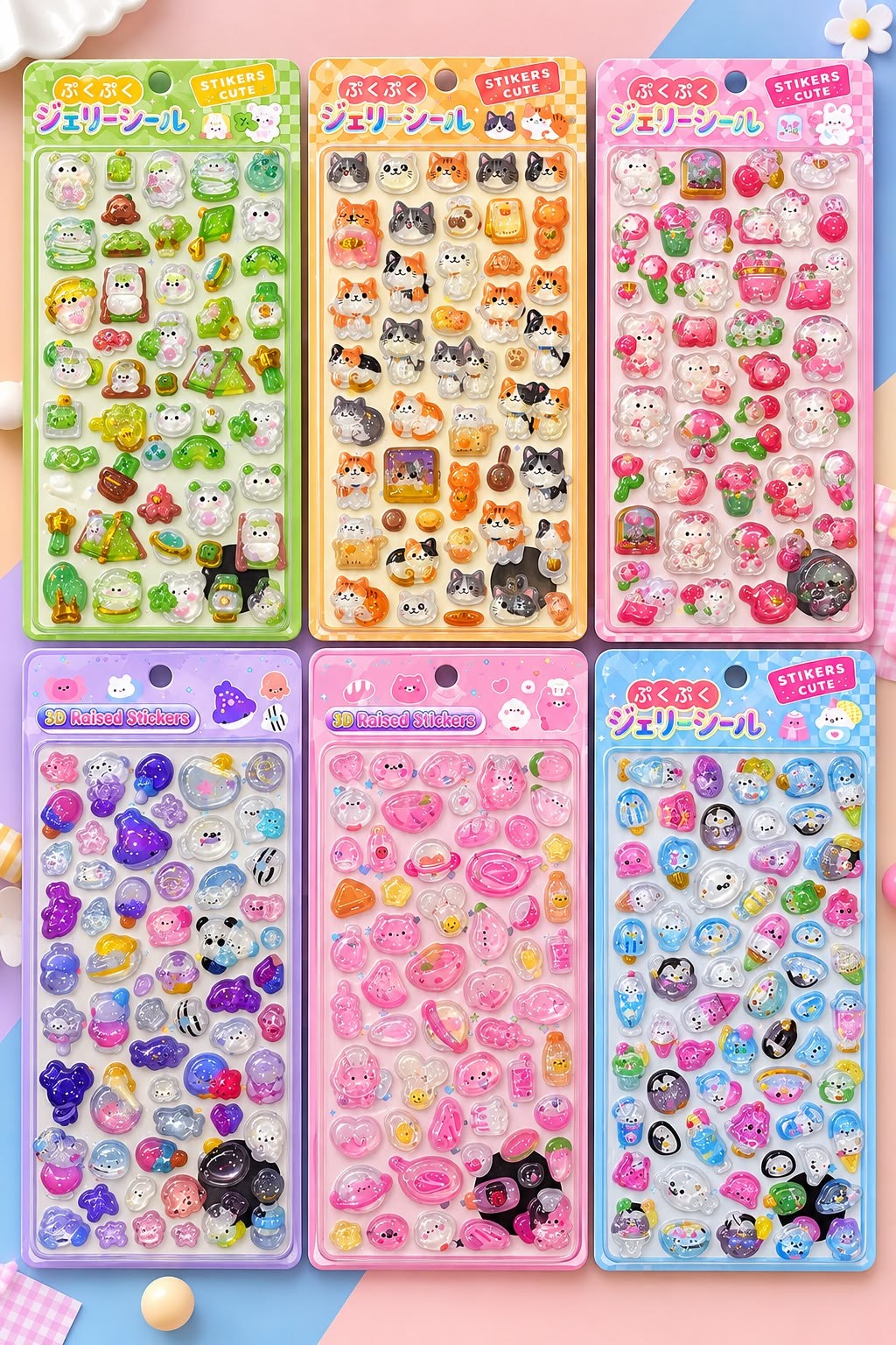 ERT-STCKR 101 102 103 104 STICKER RENKLİ KABARTMALI