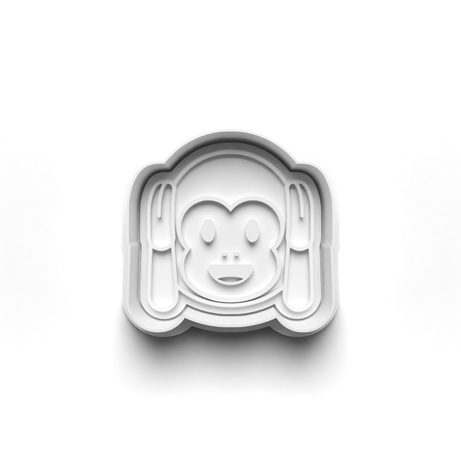ÜÇ BİLGE MAYMUN KURABİYE KALIBI KESİCİ VE DAMGASI 3D-0442_2