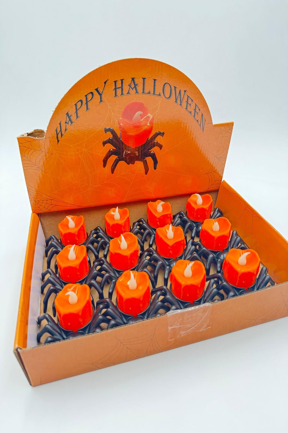 HALLOWEEN IŞIKLI MASA SÜSÜ MUMLU ÖRÜMCEK