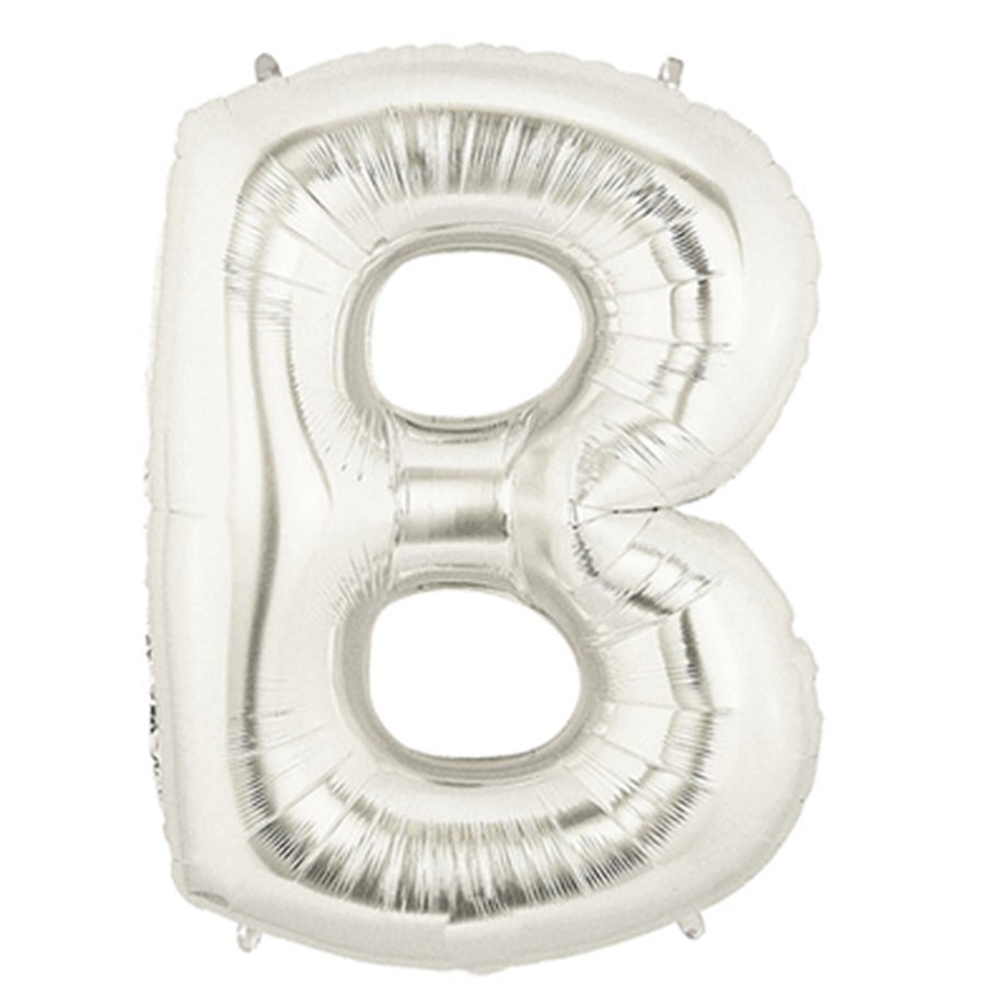 B HARFİ FOLYO BALON 35 CM GÜMÜŞ