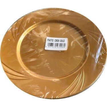 TABAK MİKA GOLD 25 CM 6 ADET CARNAVAL