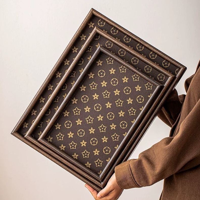 ERT-BMB-203 ELEGANT DESENLİ BAMBU TEPSİ 3LÜ SET 30x40 CM 25x35 CM 20x30 CM