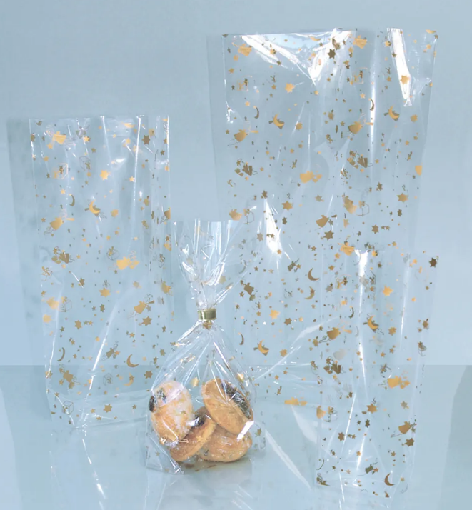 KURABİYE POŞETİ GOLD DESENLİ 10 ADET 11X19 CM