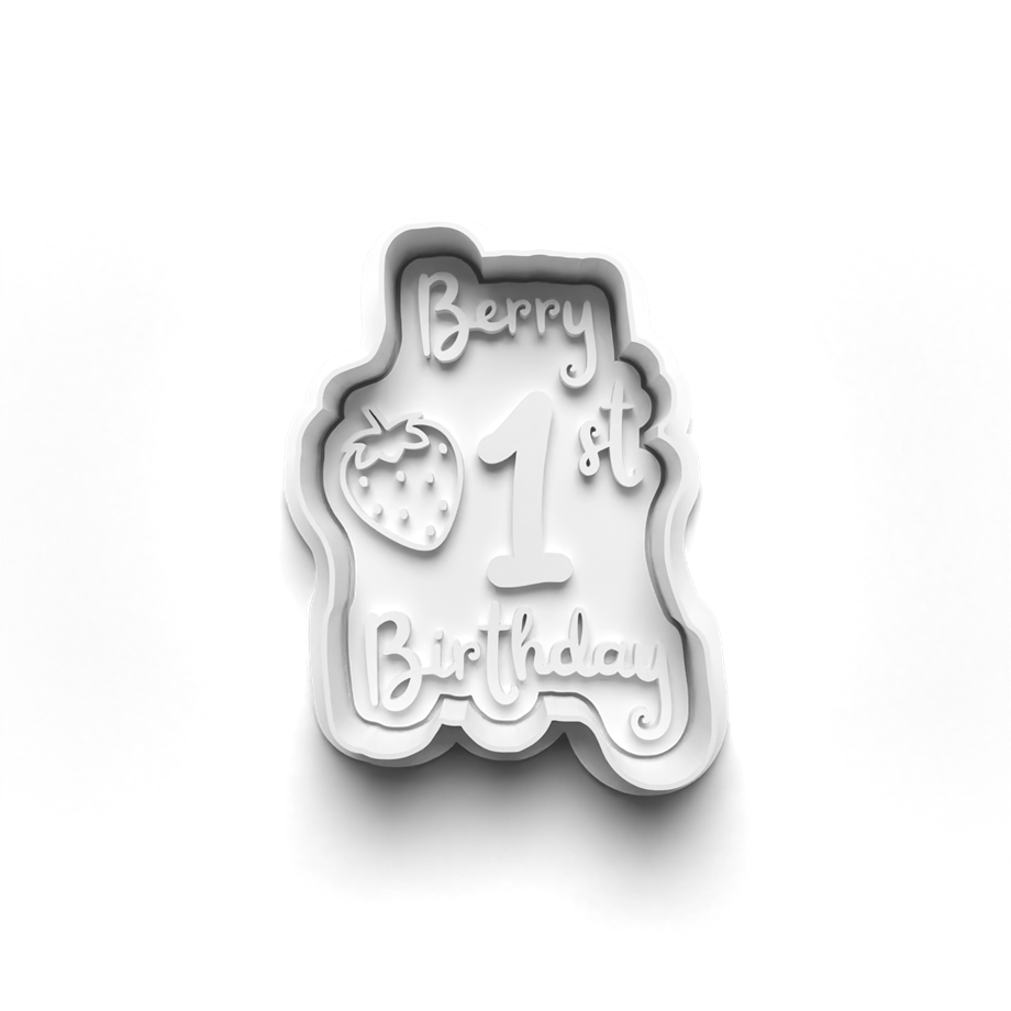 BERRY İLK DOĞUM GÜNÜ KURABİYE KALIBI KESİCİ VE DAMGASI 3D-0625_1