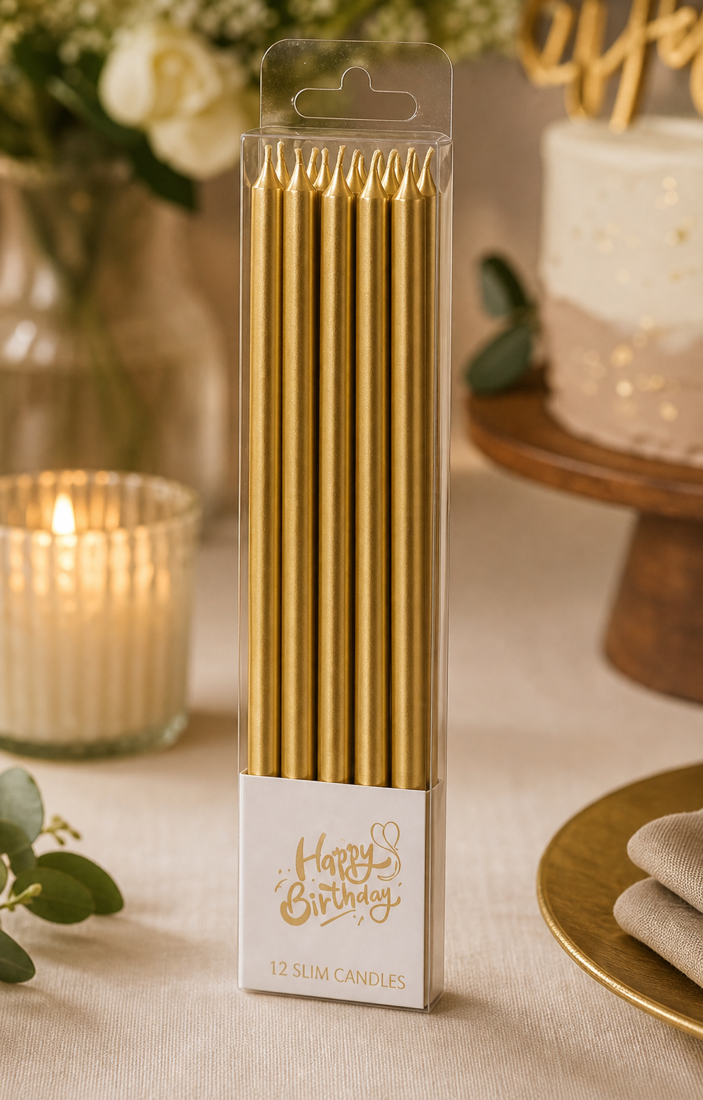 ERT-MUM-122-GOLD PVC KUTUDA 12 ADET MUM
