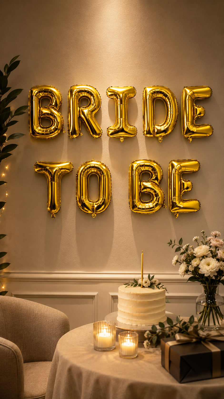 BRIDE TO BE 16 INCH GOLD FOLYO BALON