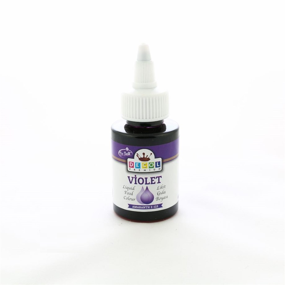 DECOL MOR VİOLLET LIKIT GIDA BOYASI 60 GR