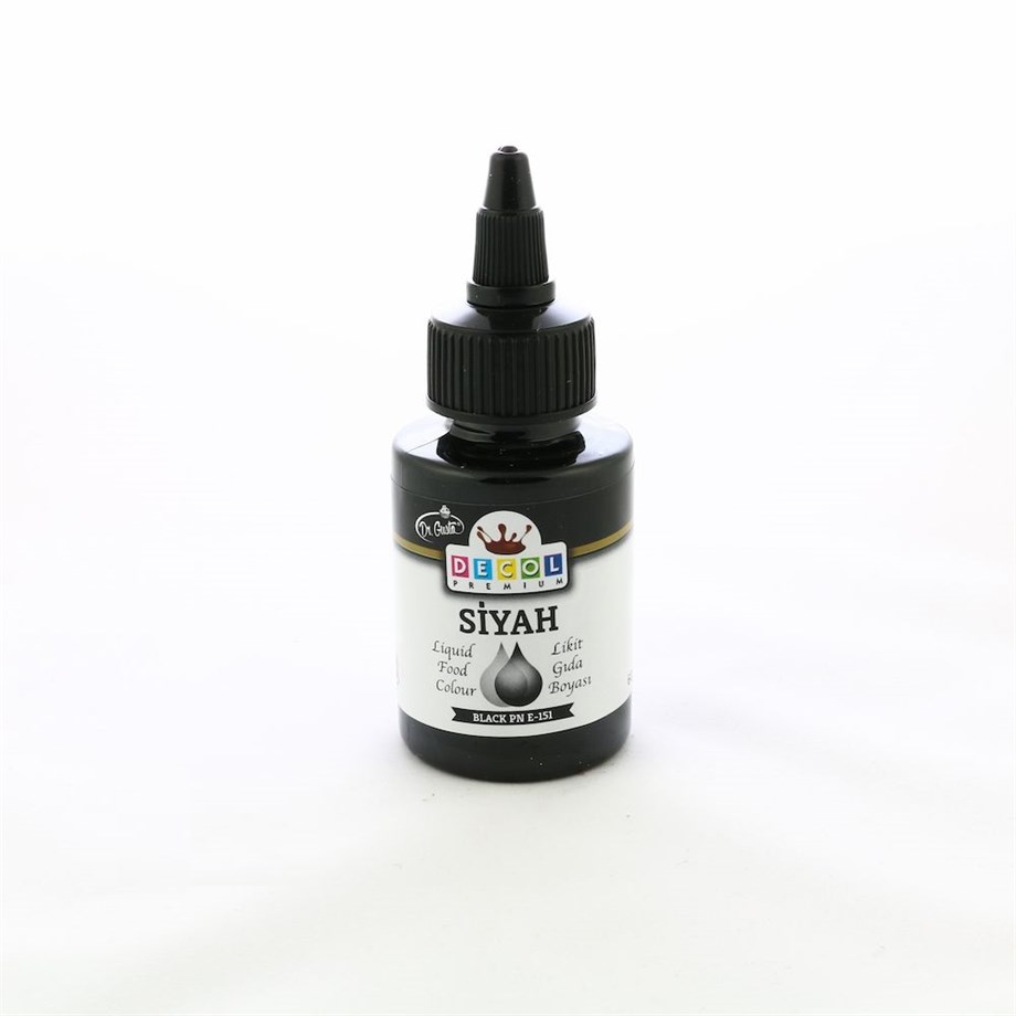DECOL SİYAH LIKIT GIDA BOYASI 60 GR