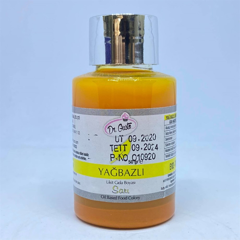 DR GUSTO 50 GR YAĞ BAZLI LİKİT SARI | AdanaPastaMalzemeleri.com DR. GUSTO 50 GR YAĞ BAZLI LİKİT SARI
