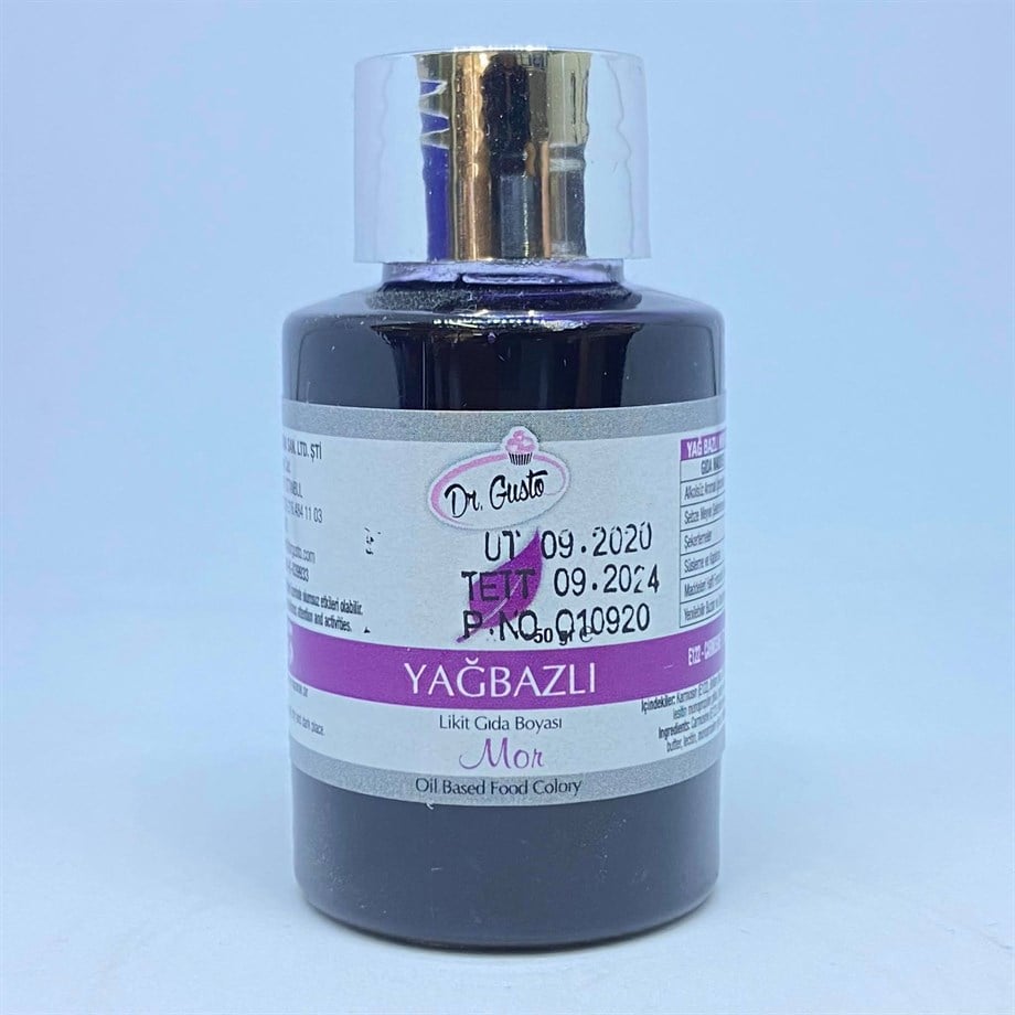 DR. GUSTO YAĞ BAZLI SIVI BOYA MOR 50 GR | AdanaPastaMalzemeleri.com DR. GUSTO 50 GR YAĞ BAZLI LİKİT MOR