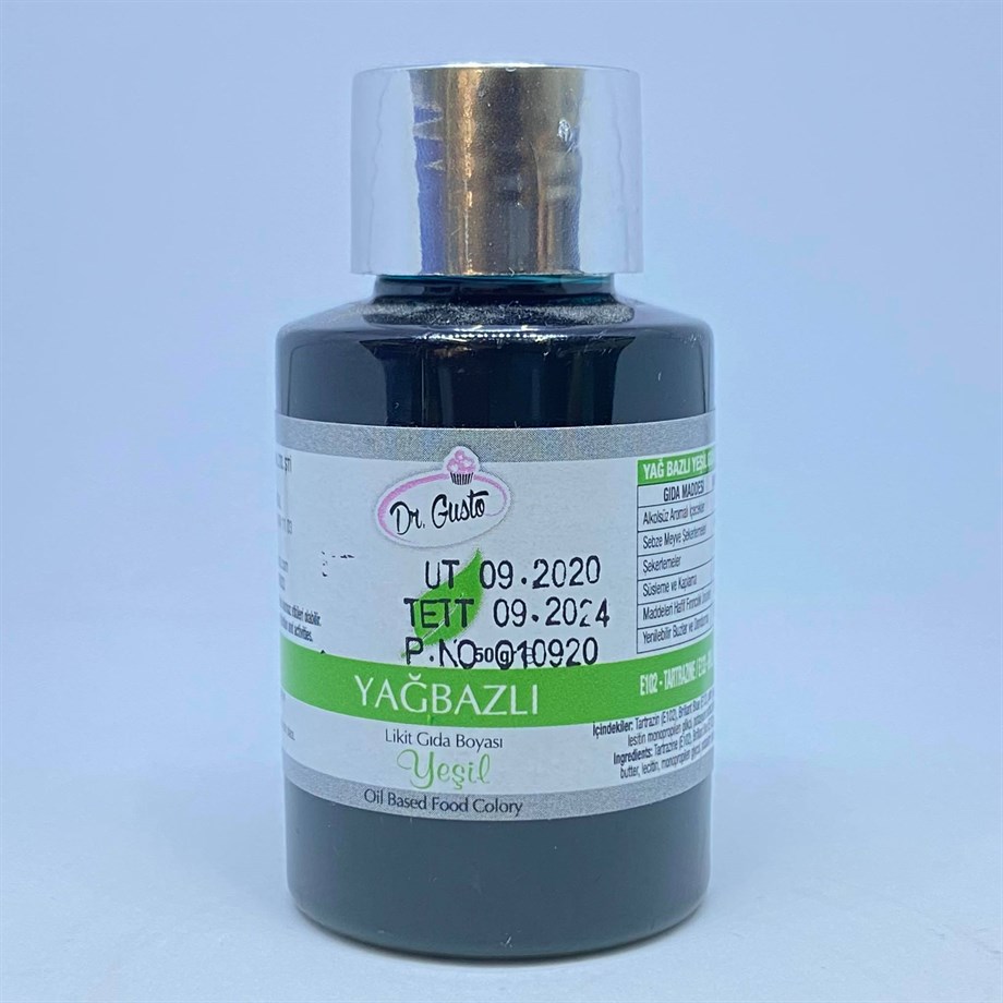 DR. GUSTO YAĞ BAZLI SIVI BOYA YEŞİL 50 GR | AdanaPastaMalzemeleri.com DR. GUSTO 50 GR YAĞ BAZLI LİKİT YEŞİL