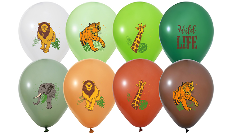 BALON WILD LIFE 10 ADET