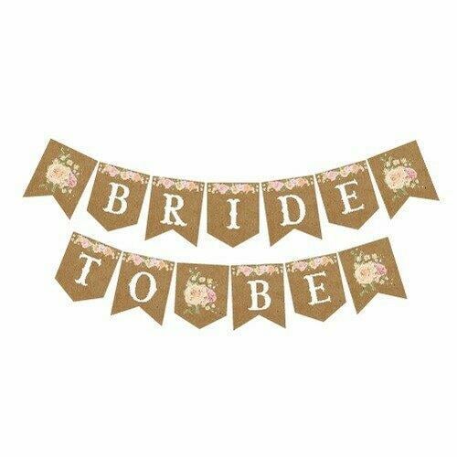 BRIDE TO BE GÜLLÜ ZİKZAK KRAFT BANNER 210 cm