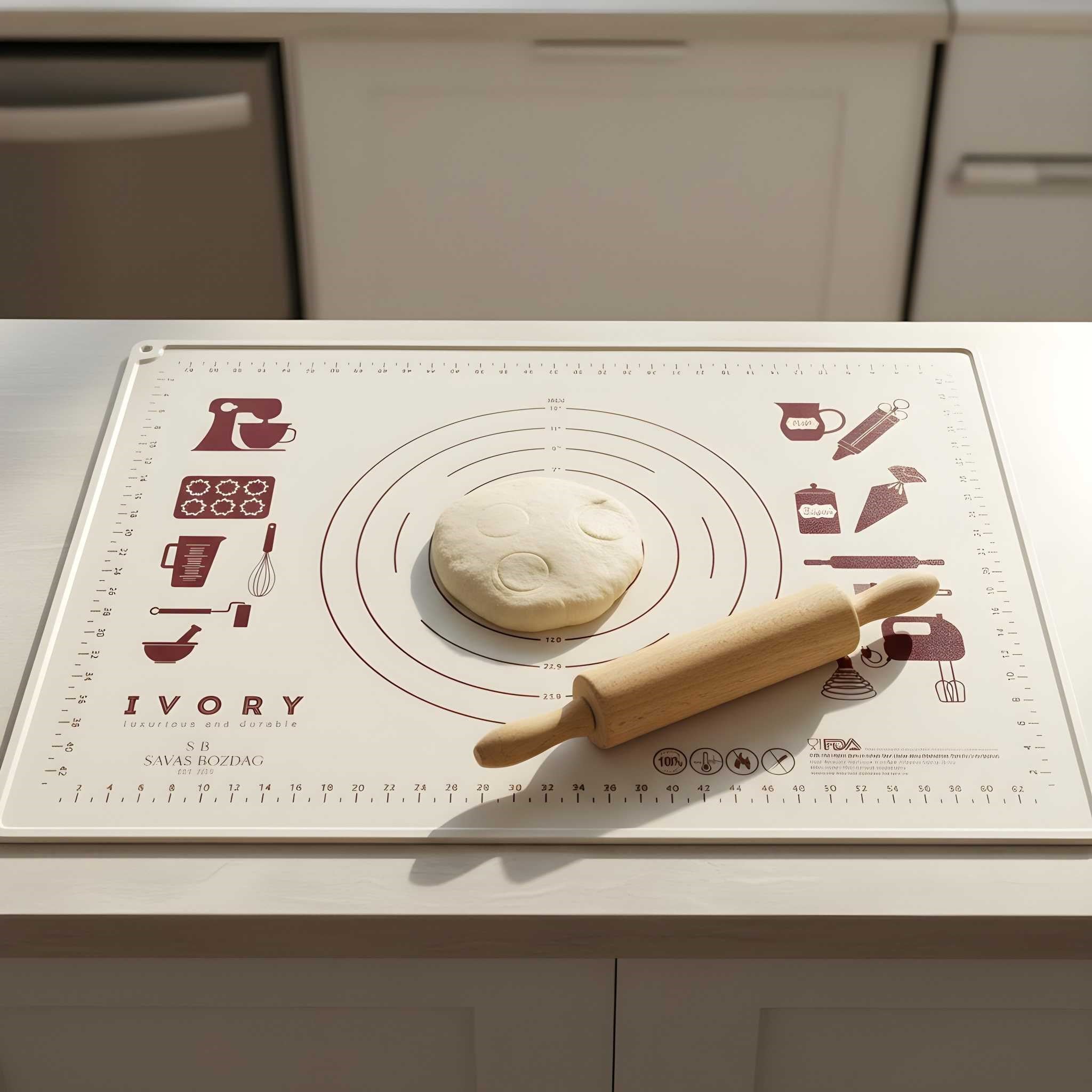 IVO-PST273 IVORY SİLİKON HAMUR MAT 50X70 CM 480 GRAM