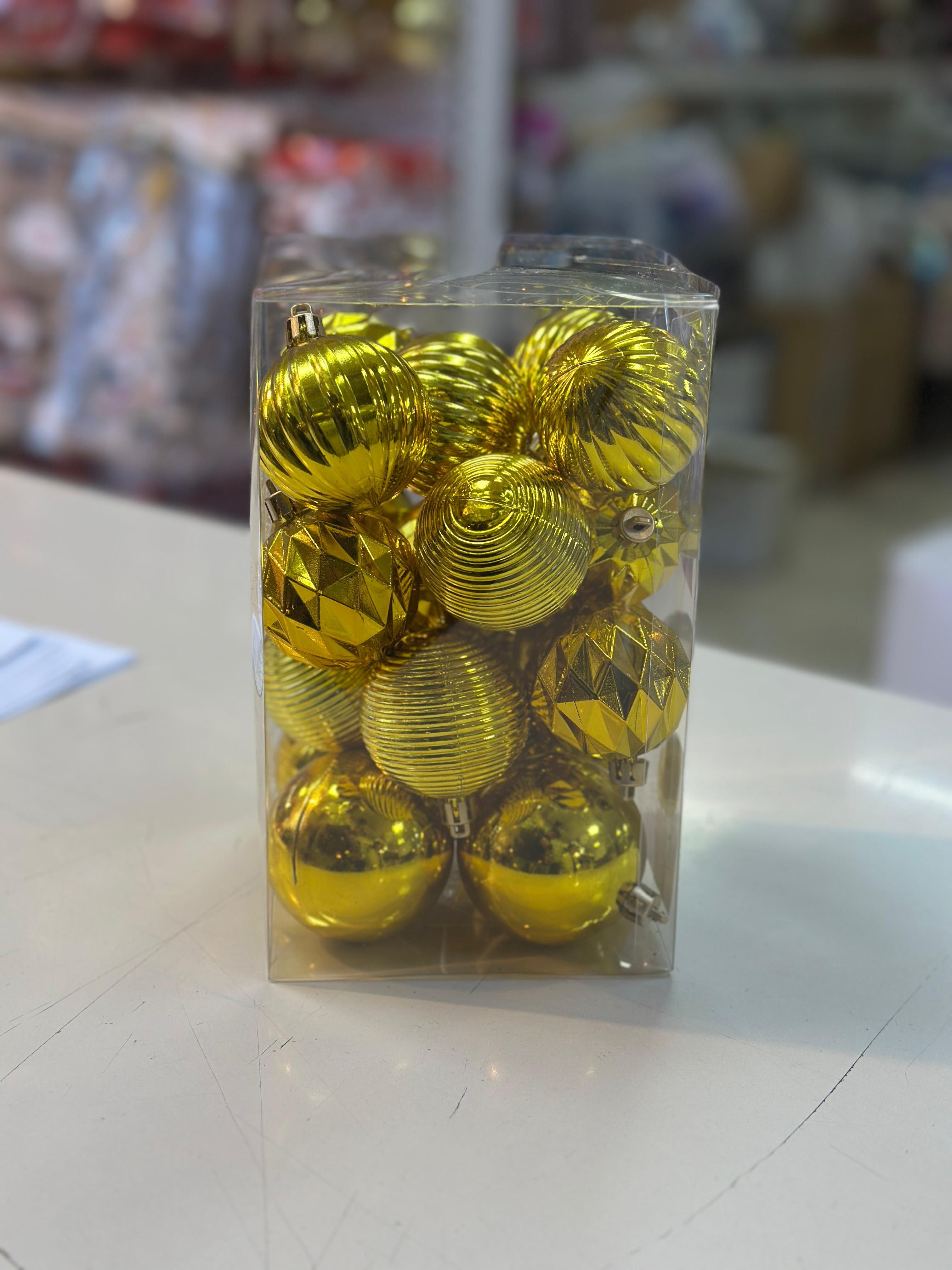 AST2702 YILBAŞI TOPU KARIKŞIK GOLD 20 Lİ