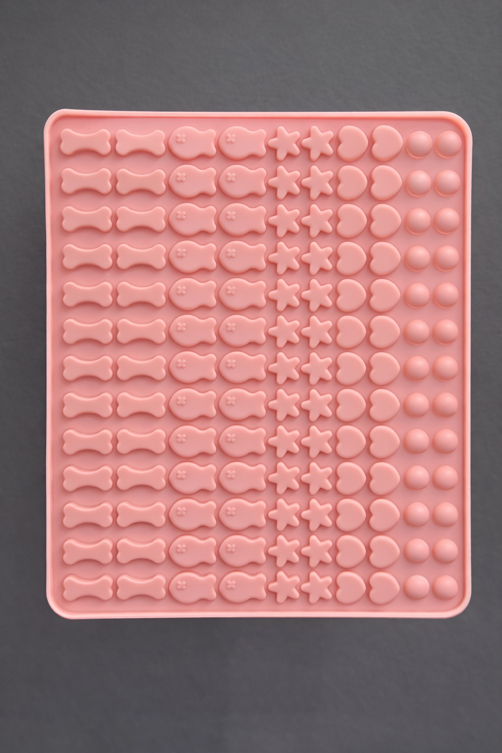 BT-223 JELİBON SİLİKON KALIP KEMİK BALIK YILDIZ KALP YUVARLAK 27 X 23 CM