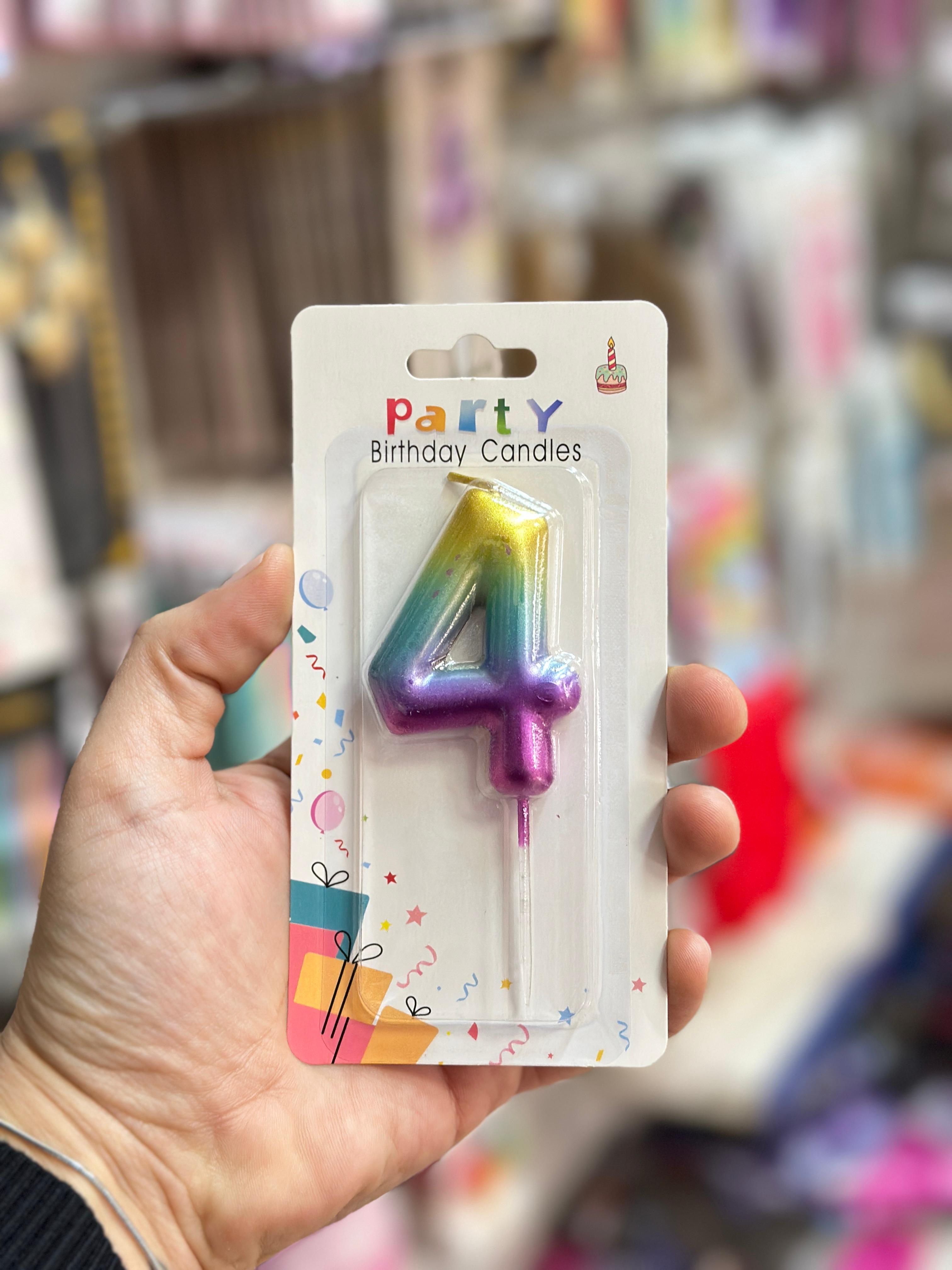 4 MUM RAKAM METALİK RENGARENK LÜKS