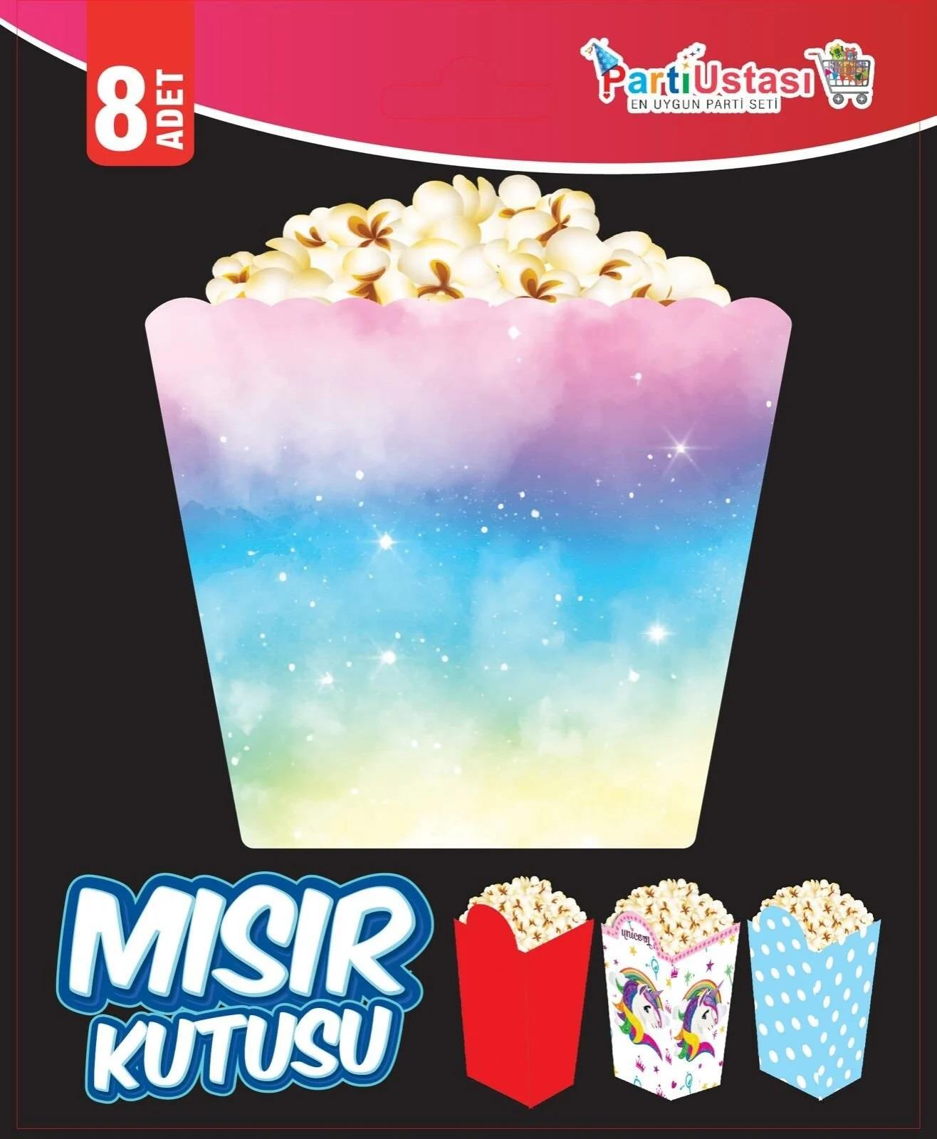 POPCORN KUTU GÖKKUŞAĞI 8 ADET