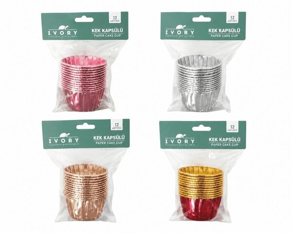 IVORY METALİZE KAĞIT KEK KAPSÜLÜ PK12 IVO-CK0156