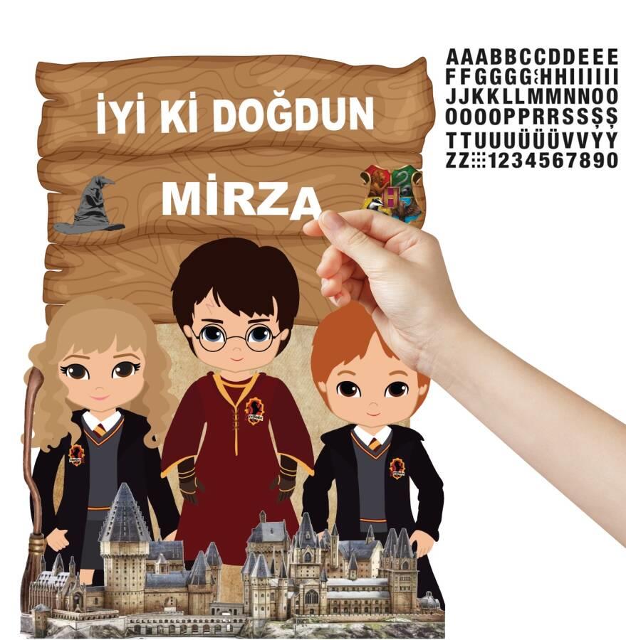HARRY POTTER TEMALI DEKORATİF PANO MASA ÜSTÜ SET 3 LÜ PANO-04