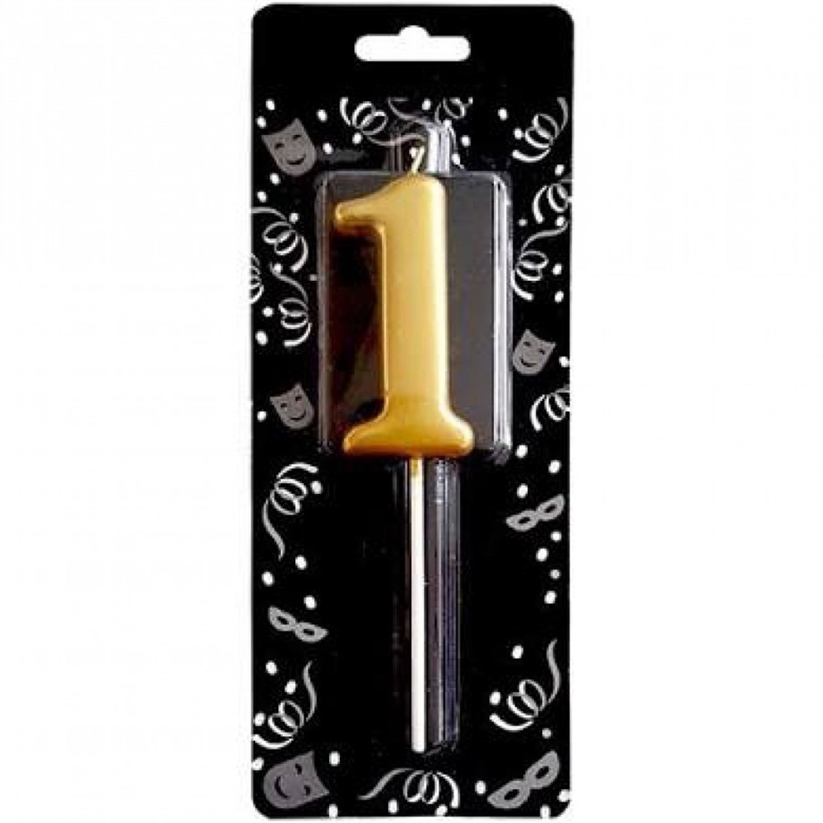 GOLD 1 RAKAM MUM 7 CM | AdanaPastaMalzemeleri.com GOLD 1 RAKAM MUM 7 CM