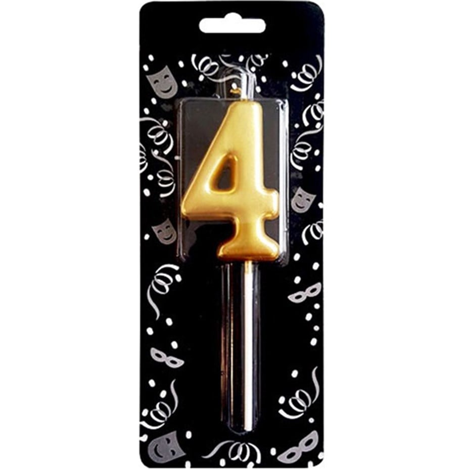 GOLD 4 RAKAM MUM 7 CM | AdanaPastaMalzemeleri.com GOLD 4 RAKAM MUM 7 CM