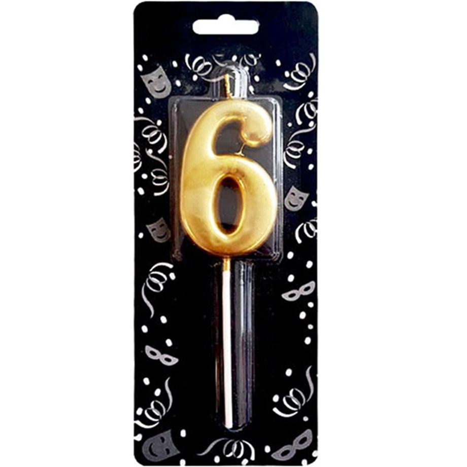 GOLD 6 RAKAM MUM 7 CM | AdanaPastaMalzemeleri.com GOLD 6 RAKAM MUM 7 CM