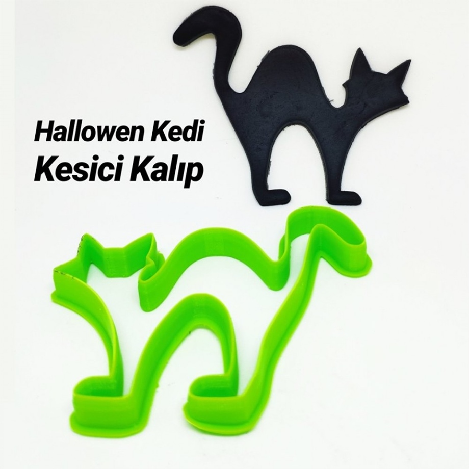 HALLOWEEN KEDİ KESİCİ KALIP 8 CM