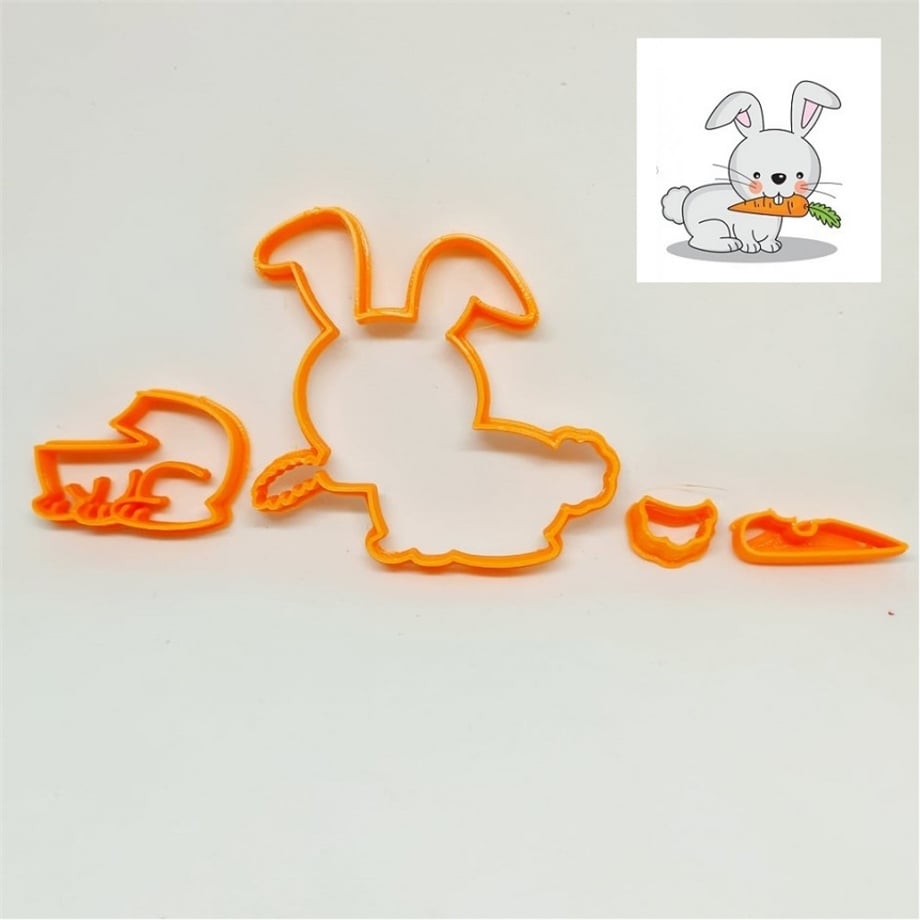 HAVUÇLU TAVŞAN KESİCİ KALIP DETAYLI 6 CM