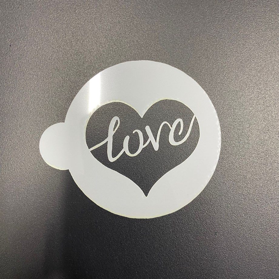 KAHVE ŞABLONU KALP LOVE | AdanaPastaMalzemeleri.com KAHVE ŞABLONU KALP LOVE