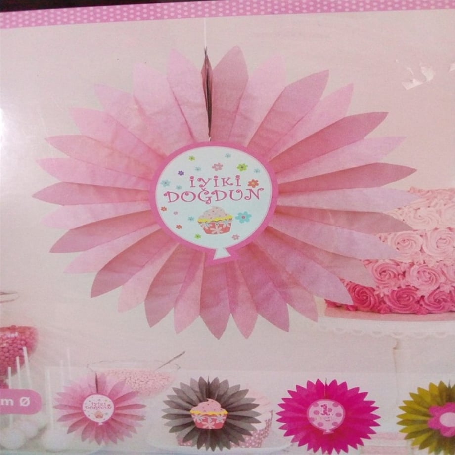 KF106 1 YAŞ TEMALI YELPAZE SÜS 50 CM