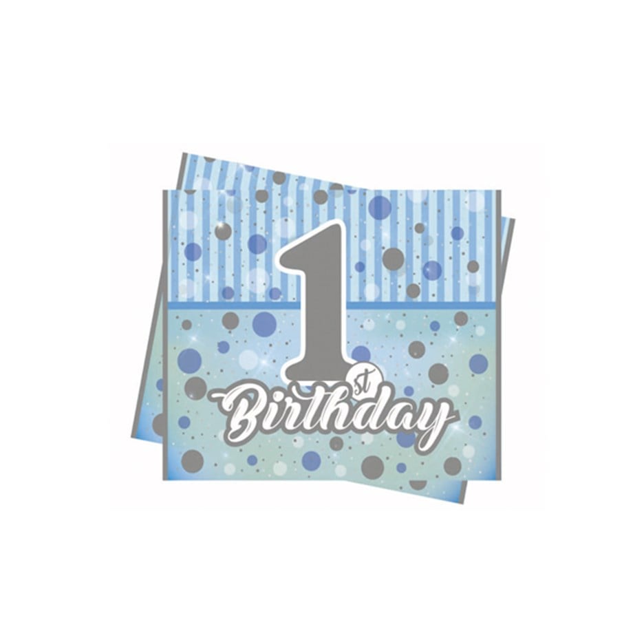 MASA ÖRTÜSÜ PIRILTILI FIRST BIRTDAY ERKEK