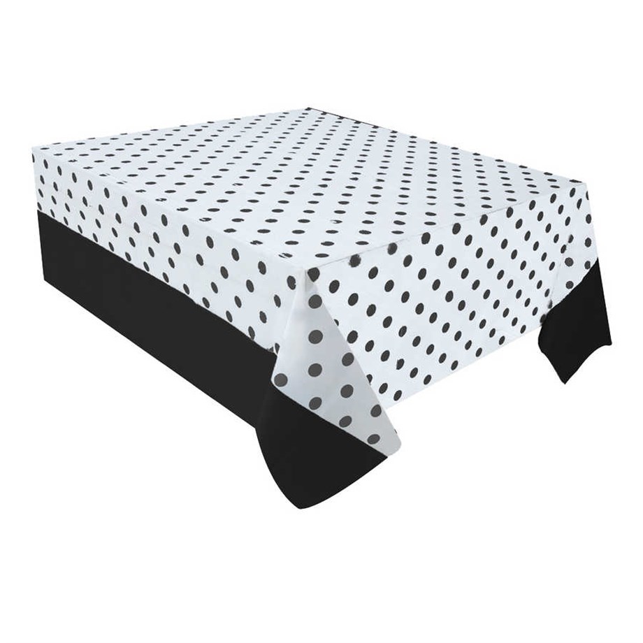 MASA ÖRTÜSÜ PUANLI SİYAH MS-065