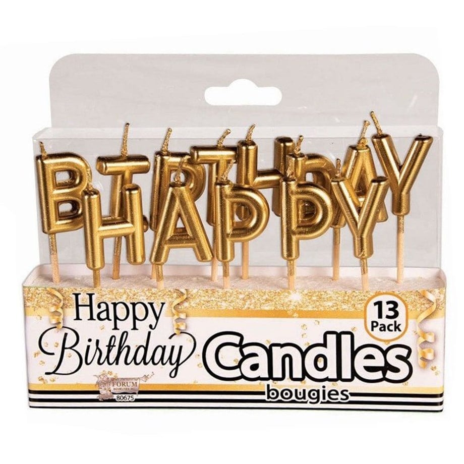 MUM HAPPY BRİTDAY GOLD AYM032001 | AdanaPastaMalzemeleri.com MUM HAPPY BRİTDAY GOLD AYM032001