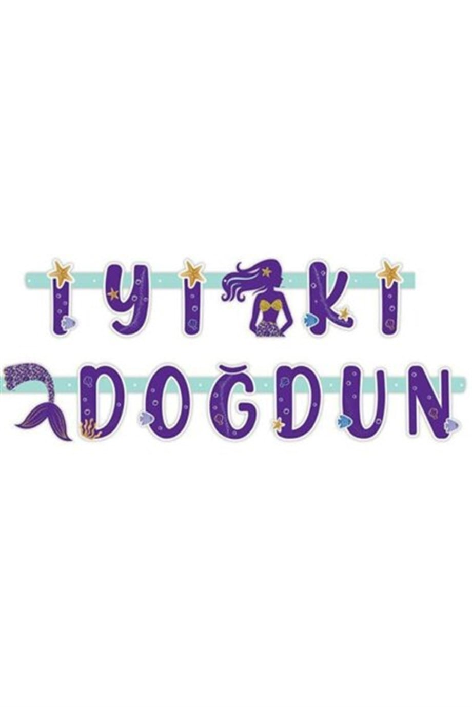 PIRILTILI DENİZ KIZI İYİ Kİ DOĞDUN SET