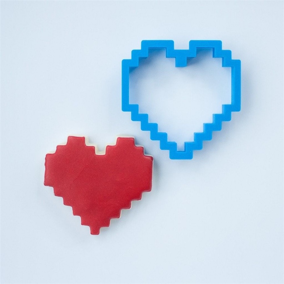 PİXEL KALP HEART KURABİYE KALIBI