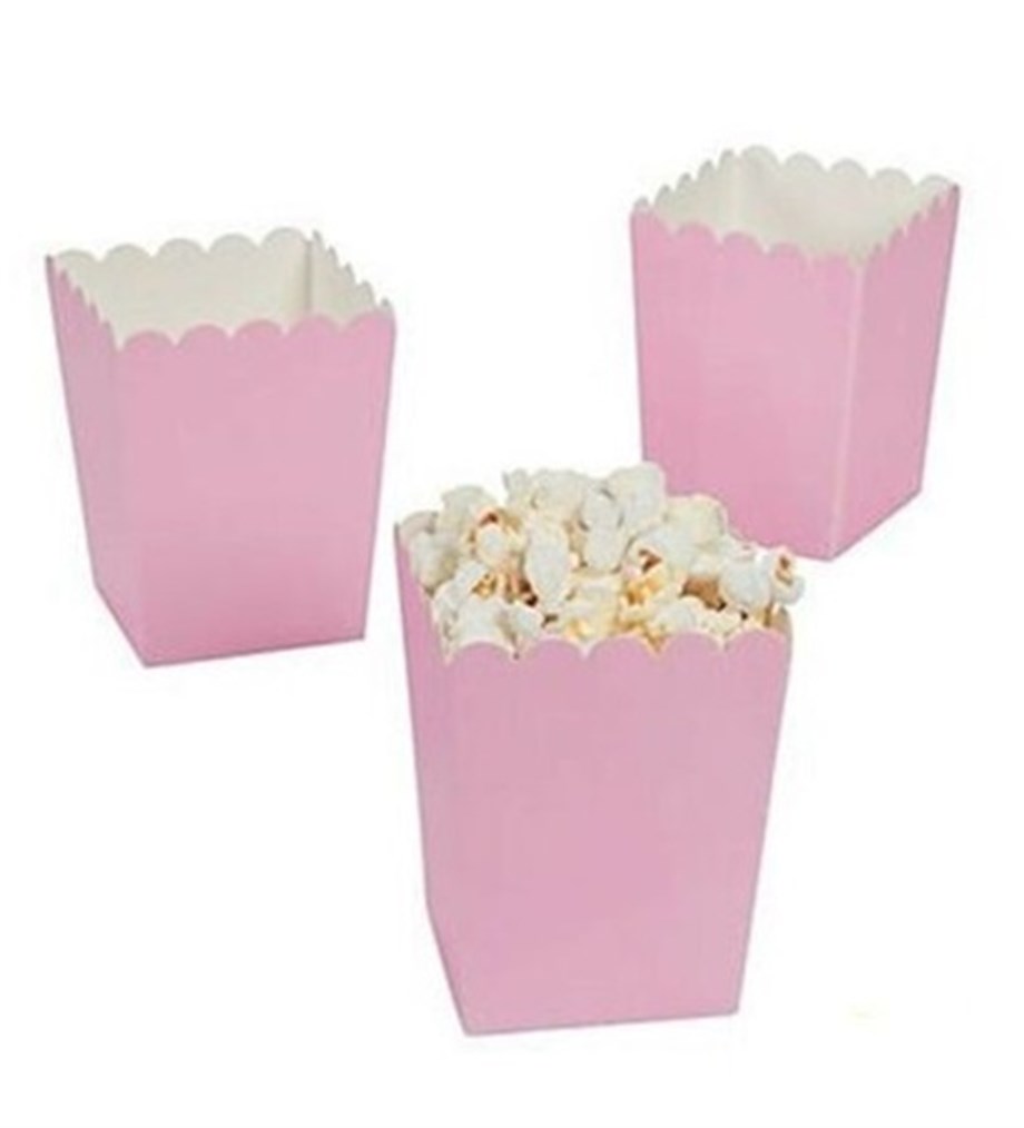 POPCORN KUTU PEMBE 10 ADET
