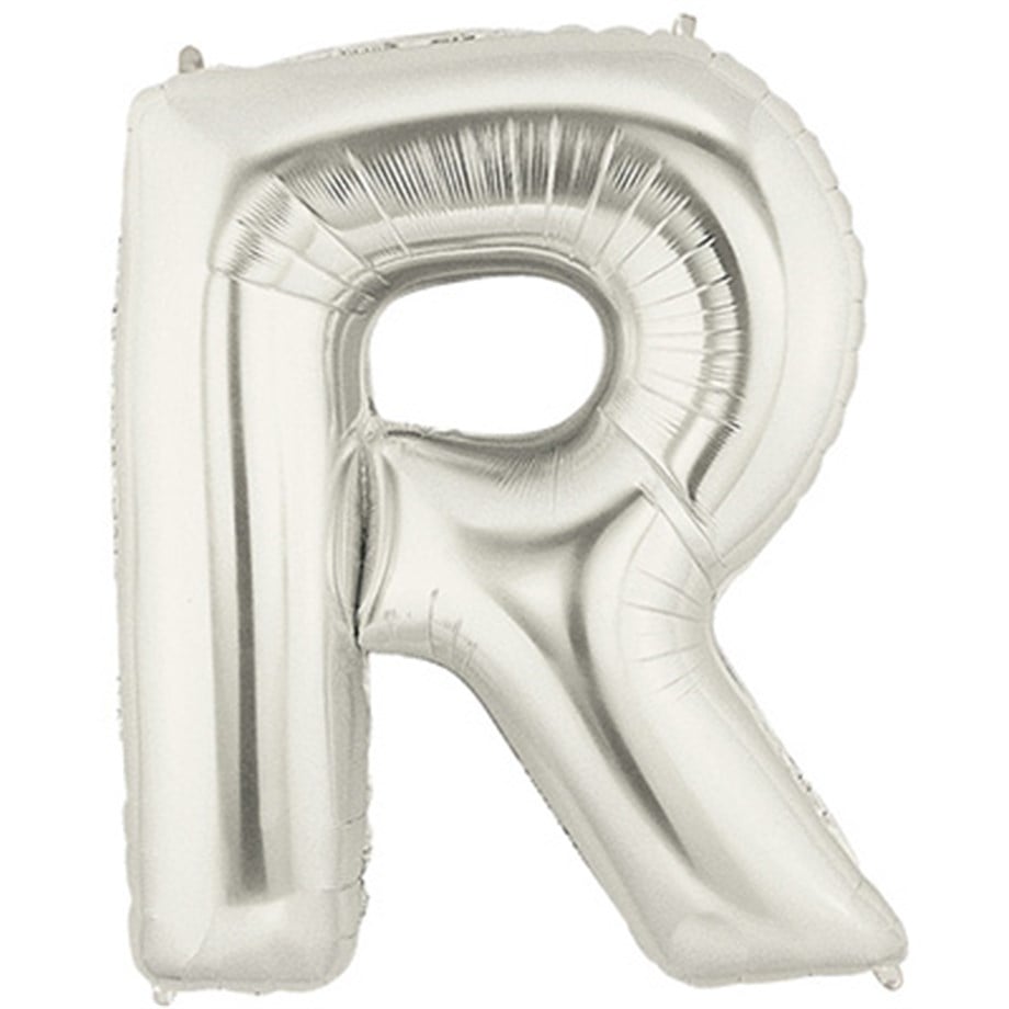R HARFİ FOLYO BALON 35 CM GÜMÜŞ