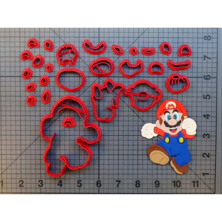 SUPER MARIO M.2 TEMA KESİCİ KALIP 25 PARÇA 9 CM