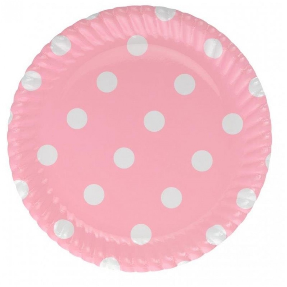 TABAK PEMBE PUANLI 8 ADET