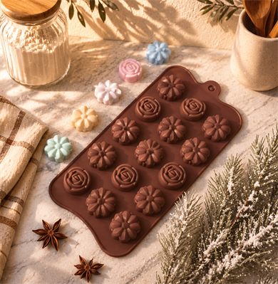 ÇİKOLATA KALIBI - SİLİKON - KARIŞIK KURABİYE SCK-32