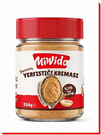 MİWİDA PARÇACIKLI YER FISTIĞI KREMASI 350 GR