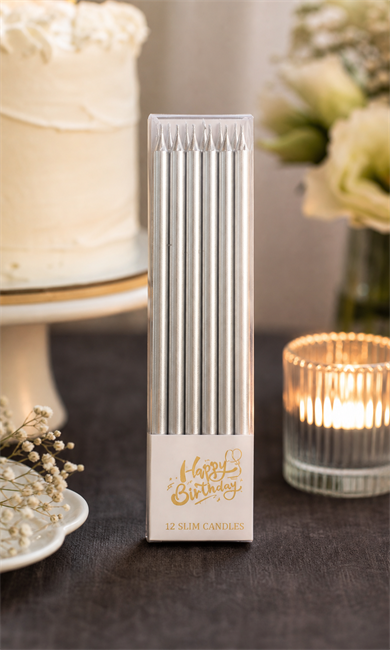 ERT-MUM-122-GUMUS PVC KUTUDA 12 ADET MUM