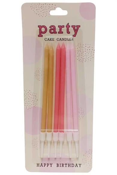 ÇUBUK MUM PEMBE 11 CM 6 ADET ORC-MUM-105/P