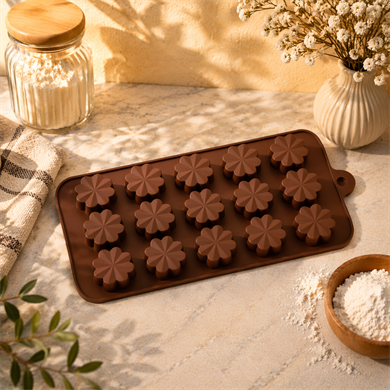 ÇİKOLATA KALIBI - SİLİKON - ÇİÇEK 8 YAPRAK SCK-65