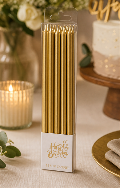 ERT-MUM-122-GOLD PVC KUTUDA 12 ADET MUM