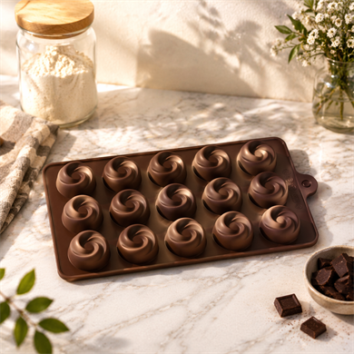 ÇİKOLATA KALIBI - SİLİKON - GÜL GL-21