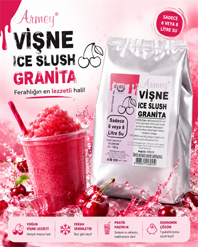 ARMEY ARO VİŞNE SLUSH GRANITA 1 KG